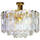 Brass lamp with Murano glass, Palazzo, Kalmar, Austria, 1970s.