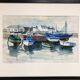 Aquarelle de Louis PARRENS ( 1904-1993).Le Guilvinec