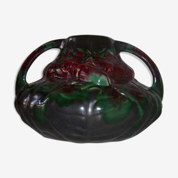 Art Nouveau vase has decoration of beetles