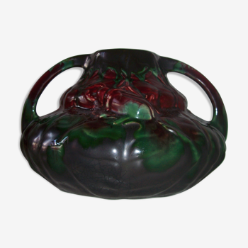 Vase Art Nouveau a décor de scarabés