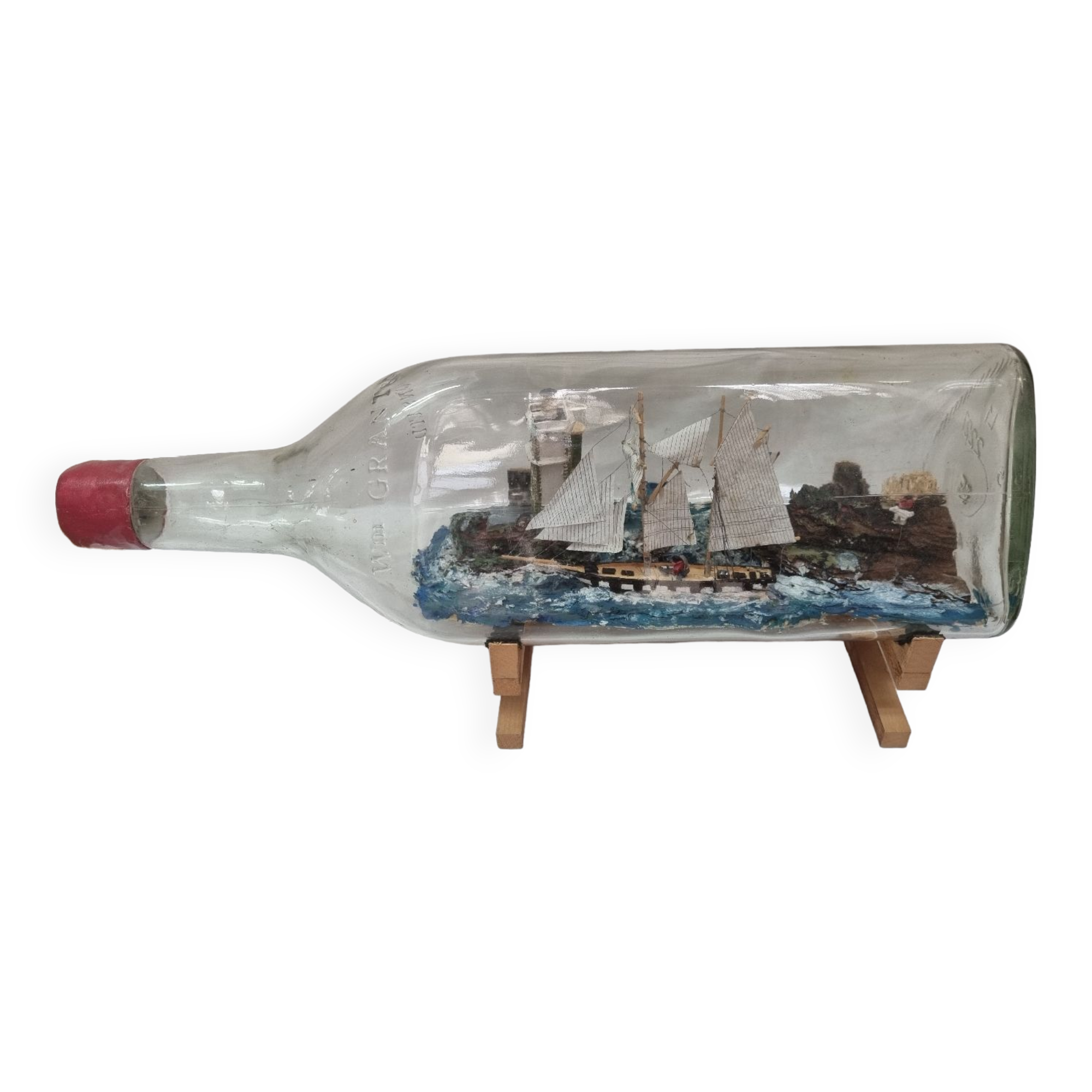 Model boat in bottle