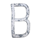 Lettre B en métal galvanisé