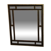 70s rectangular mirror in gilded wood