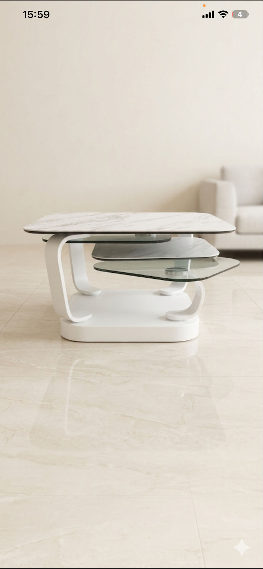 Marble coffee table