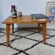 Table basse pieds compas bois