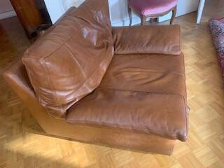 very comfortable leather armchair