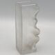 Vase in thick glass with frosted effect stamped by claus josef riedel