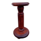 Varnished solid wood plant holder column, rustic chic