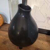 Black asymmetrical tripod vase
