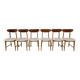 Set of Six Teak Wood and Bouclè Fabric Dining Chairs, Denmark, 1960s
