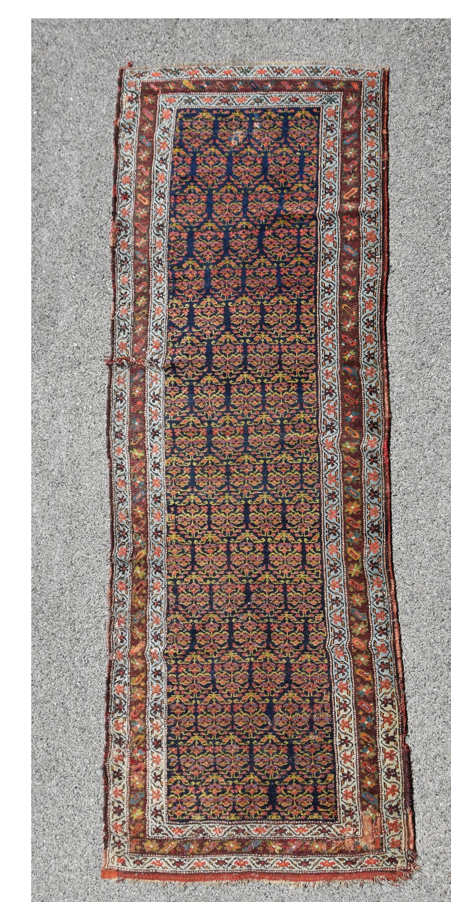 Oriental Malayer Rug Antique 3.28 x 1.20 Metres - Hallway Rug