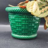 Cache pot poet laval vintage vannerie