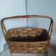 Vintage magazine rack in rattan/wood