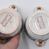 Service a cream Sarreguemines montmorency uc 6 pots 1 tray