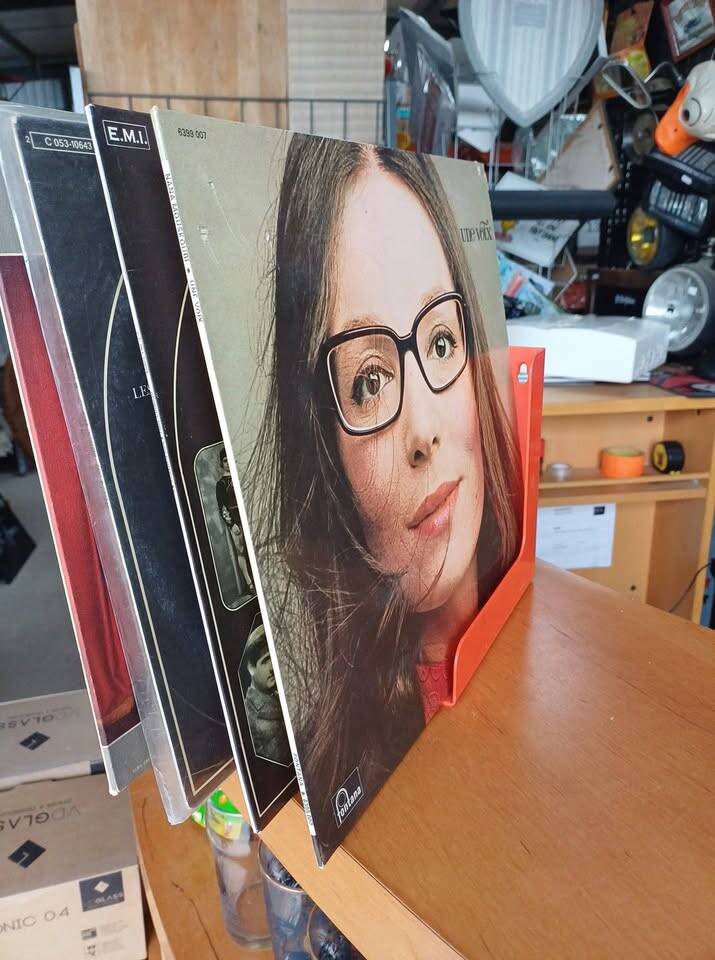 Orange vinyl rack