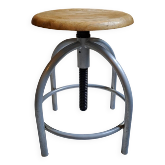 Industrial stool with adjustable screw
