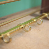 Formica and brass vintage coat rack