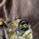 Paire d’applique en bronze doré pampilles 70’s