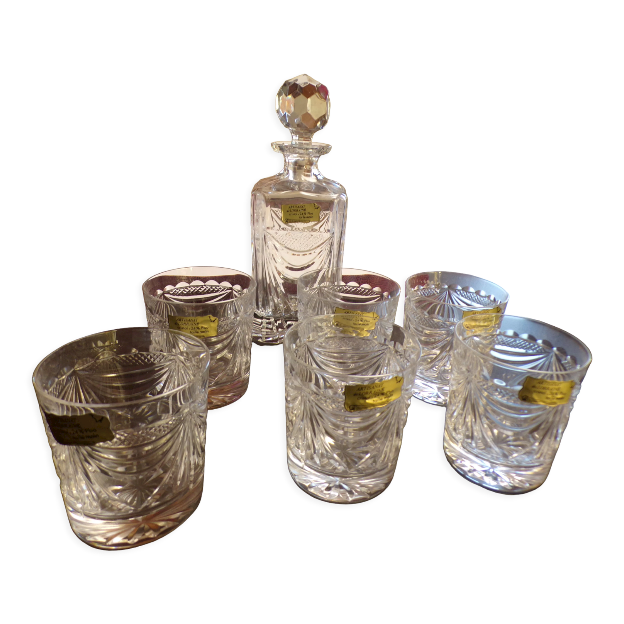 Crystal whisky service Artisanat de Lorraine