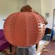 Large coral hanging pendant light Danish modern