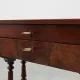 Louis Philippe Side Table with Two Drawers and Turned Twin Legs, France, 18