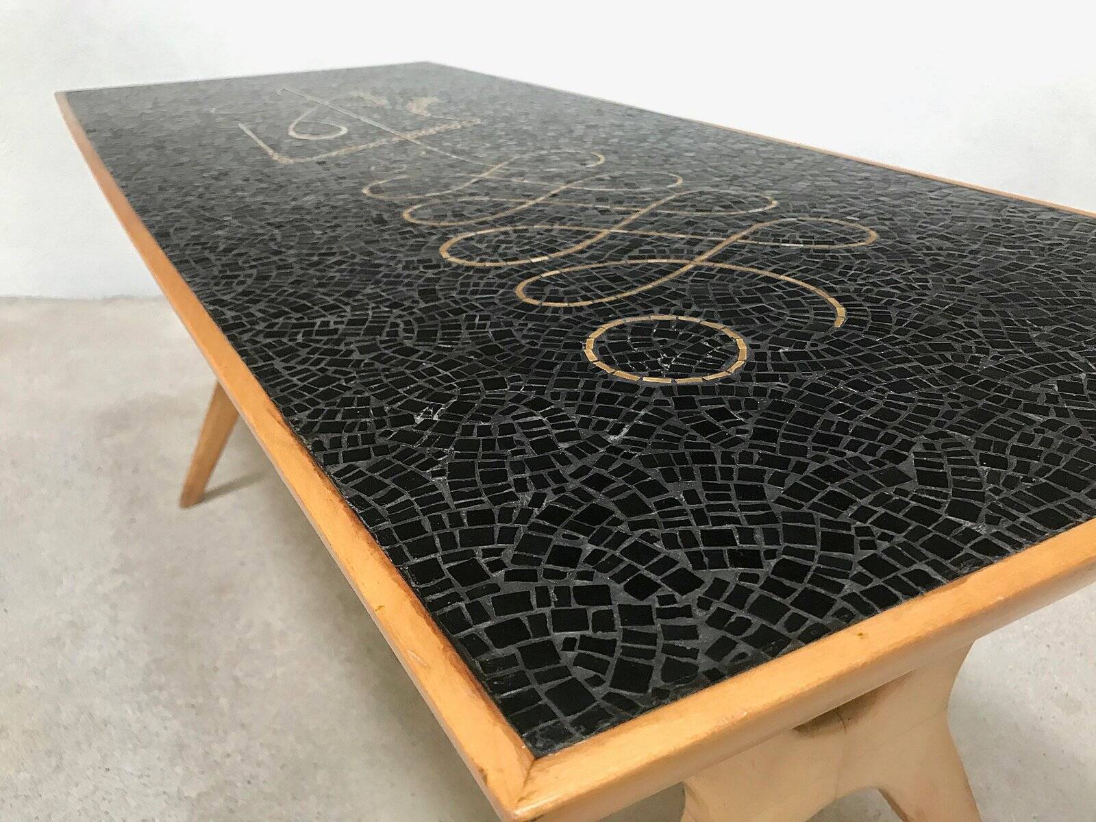 Handcrafted Mosaic coffee table by Berthold Müller, West-Germany 1950s