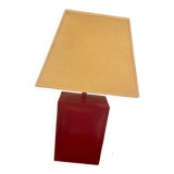 Red leather table lamp