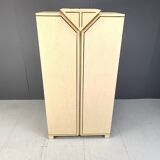 Vintage italian burl wood bar cabinet, 1970s