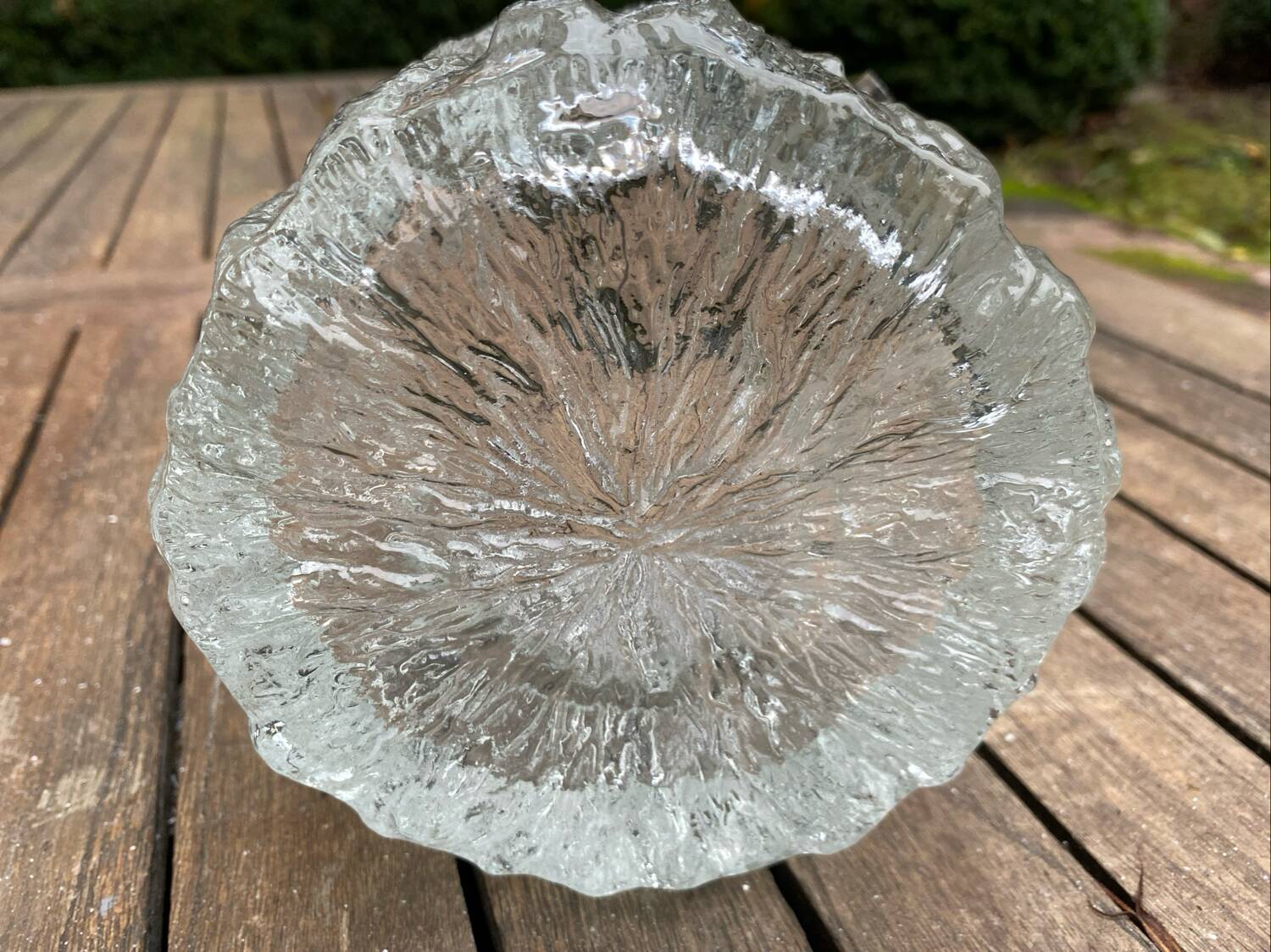 Ice bucket glass texture by Tapio Wirkkala for Iittala around 1970.