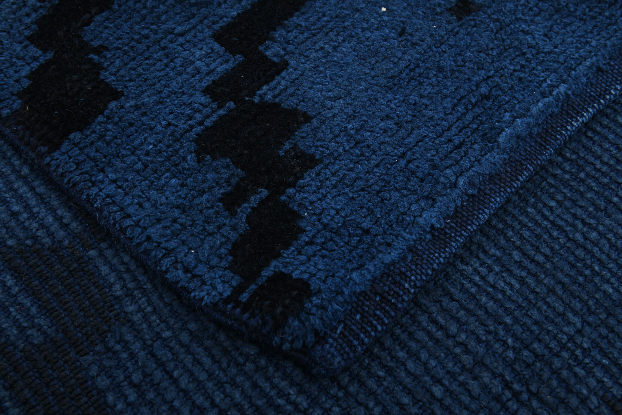 Navy Blue Hemp Carpet Rug,293x219Cm