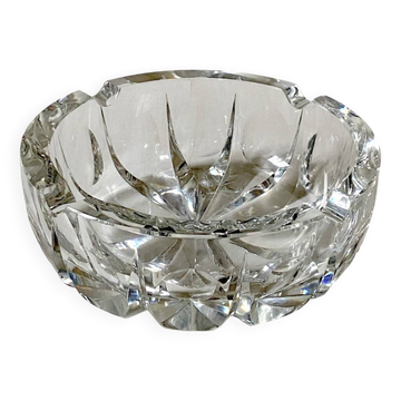 Large Saint Louis crystal ashtray or pocket emptier, ambassador model