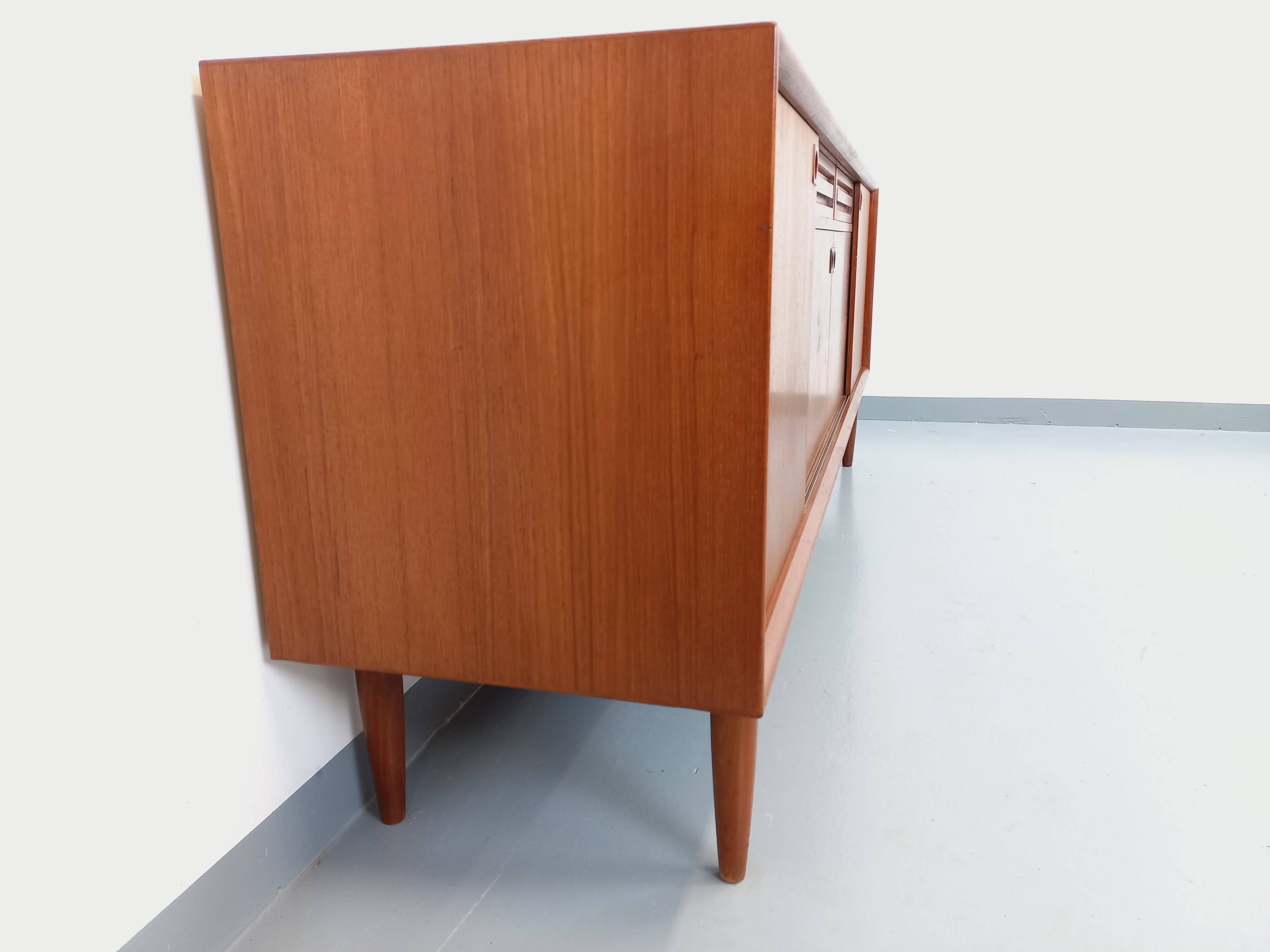 Vintage Scandinavian teak sideboard from the 60s by designer Edvard Valentinsen for Samcom