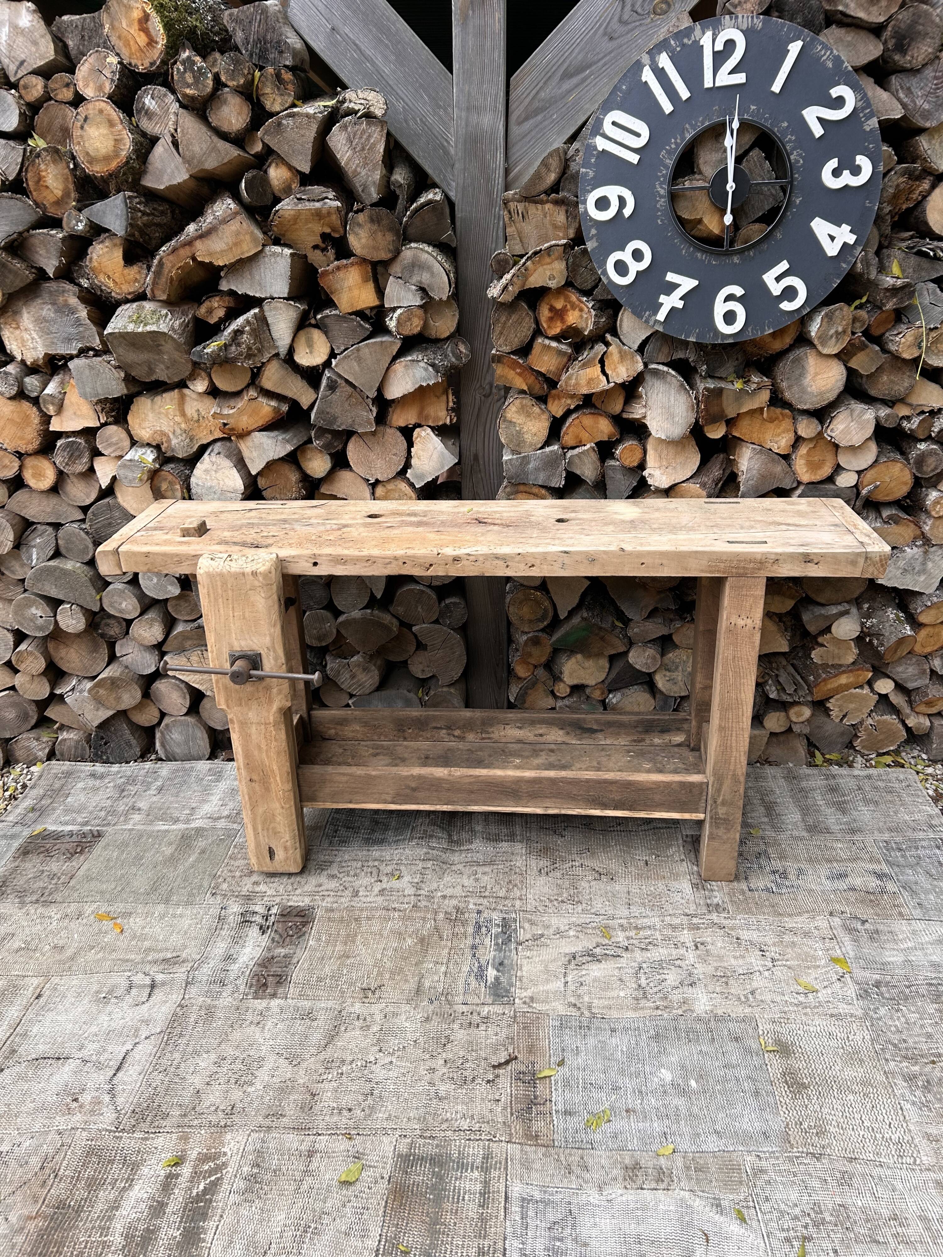 Renovated carpenter's workbench