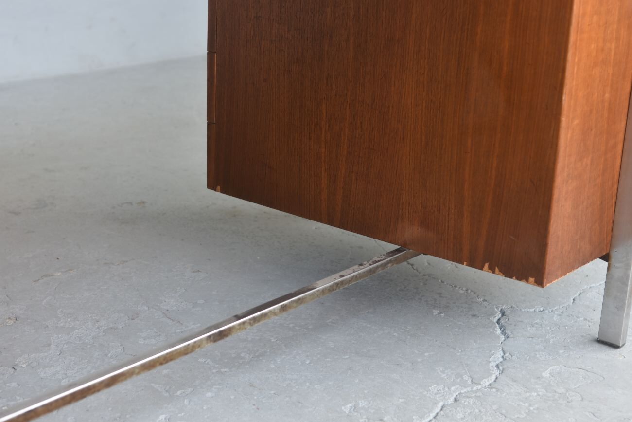 Desk rosewood and chrome 1960s