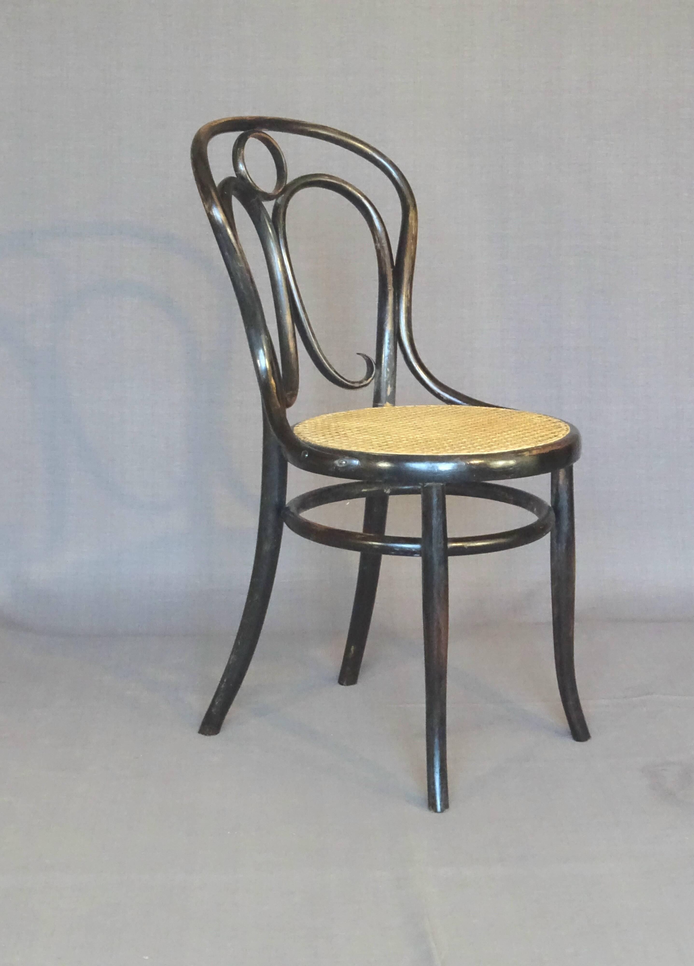 2 KOHN N°35 Art Nouveau bistro chairs -1875- recently hand-caned