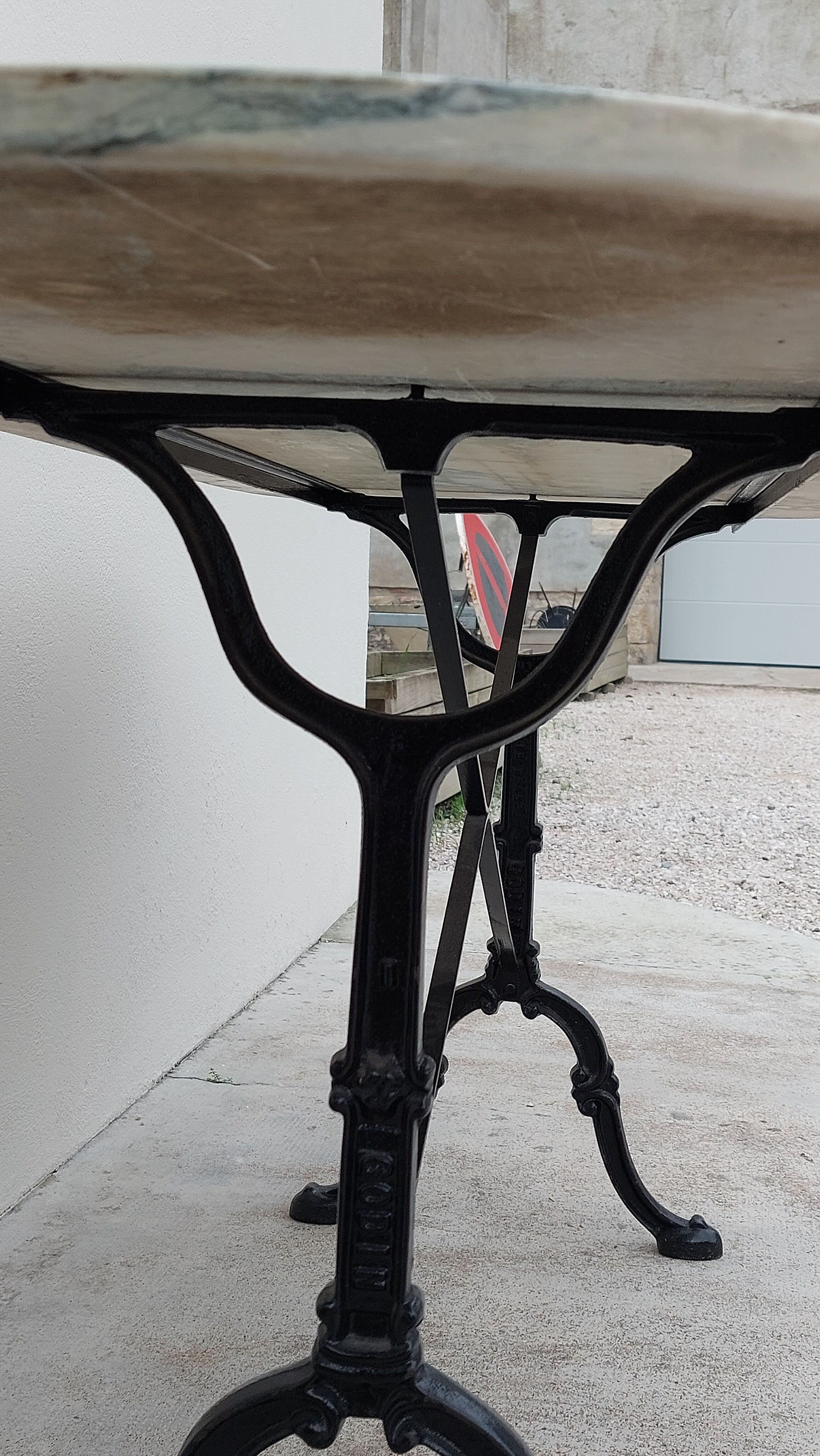 Bistro table restaurant marble godin -1m64