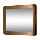 Miroir italien en verre miroir bronze, vers 1970 – attribué à Fontana Arte