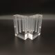 Duo Vase Bloc Résine Lucite Triple Cheminée Plexiglas Design Postmoderne