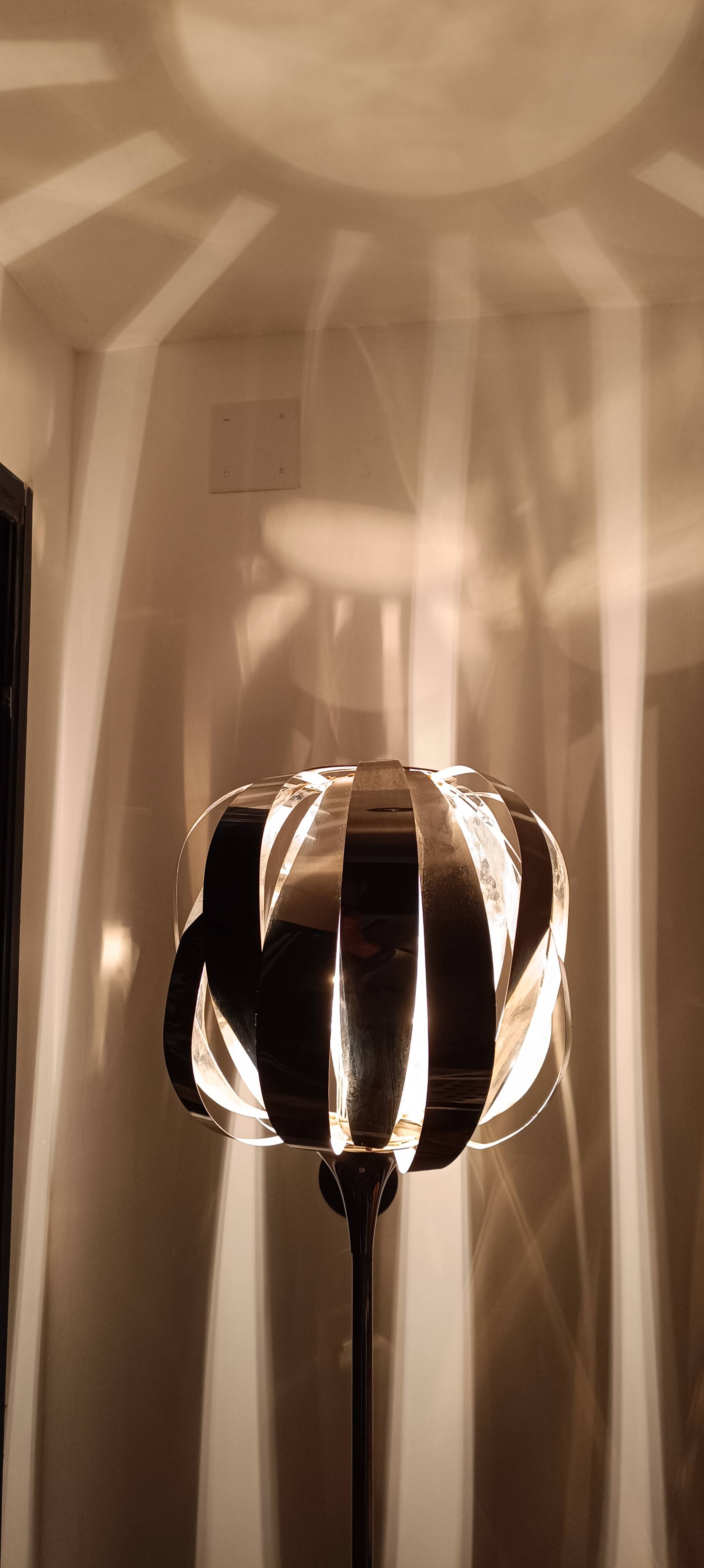 Vintage space age chrome floor lamp 1970