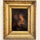 18th Century Framed Painting of a Couple Sharing a Drink