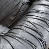 Vintage sofa by De Pas D’Urbino & Lomazzi in black leather for Dall’Oca, 19