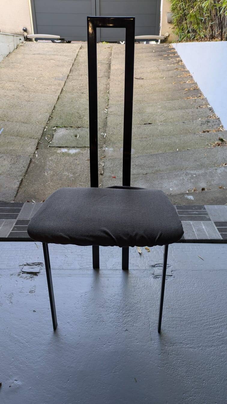 Set of 4 original Cattelan Italia 80's design dining room chairs