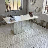 80s lacquered desk and mirror