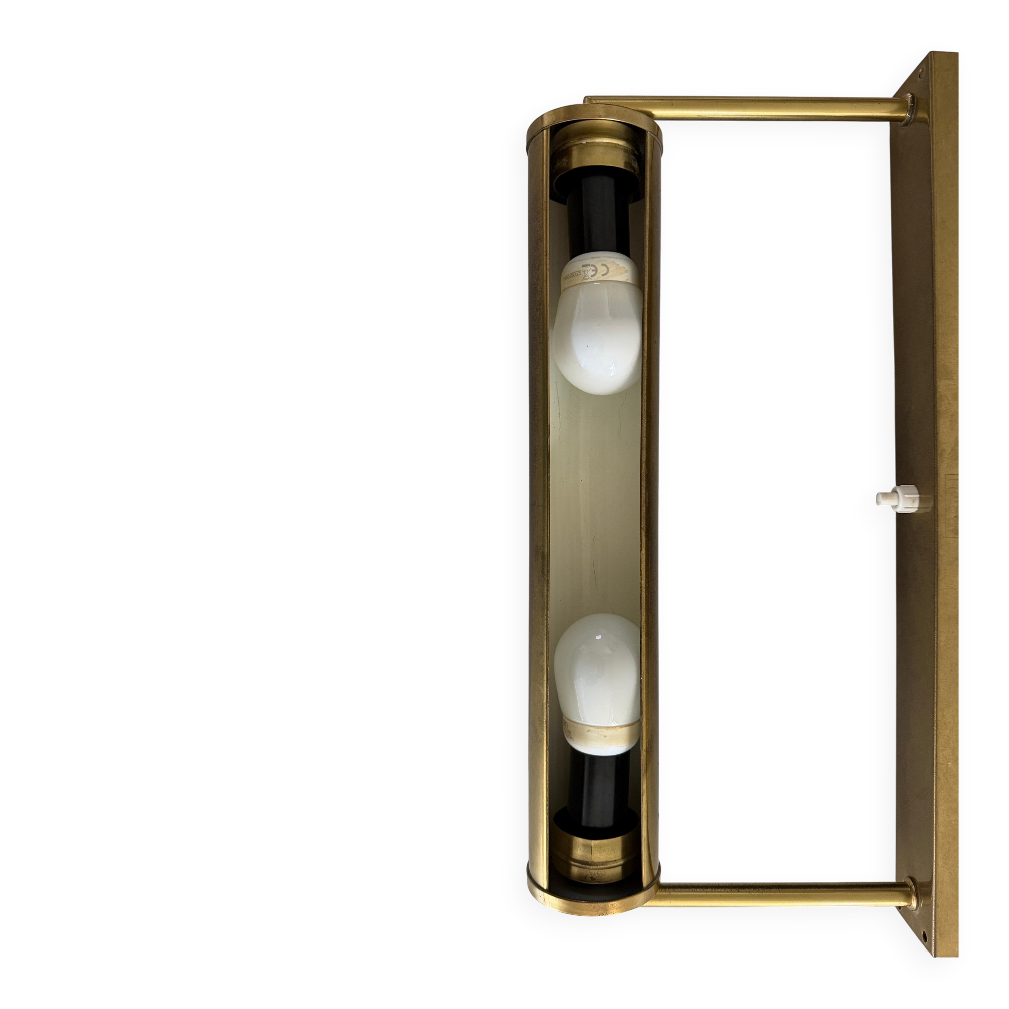 Pair of brass wall lights with adjustable heads from the mid-20th century, 1960, Germany.