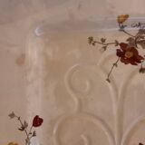 Serving dish, floral decoration, flutes, juice reservoir, English porcelain, Minton