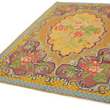 Handmade vintage moldovian yellow kilim 192 cm x 310 cm - 23379