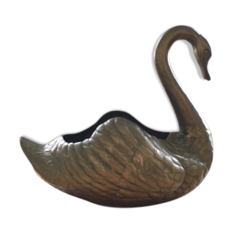 Large empty swan brass pocket