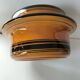 Vintage Luwasa cache-pot in brown caramel and black, ceramic, 1975