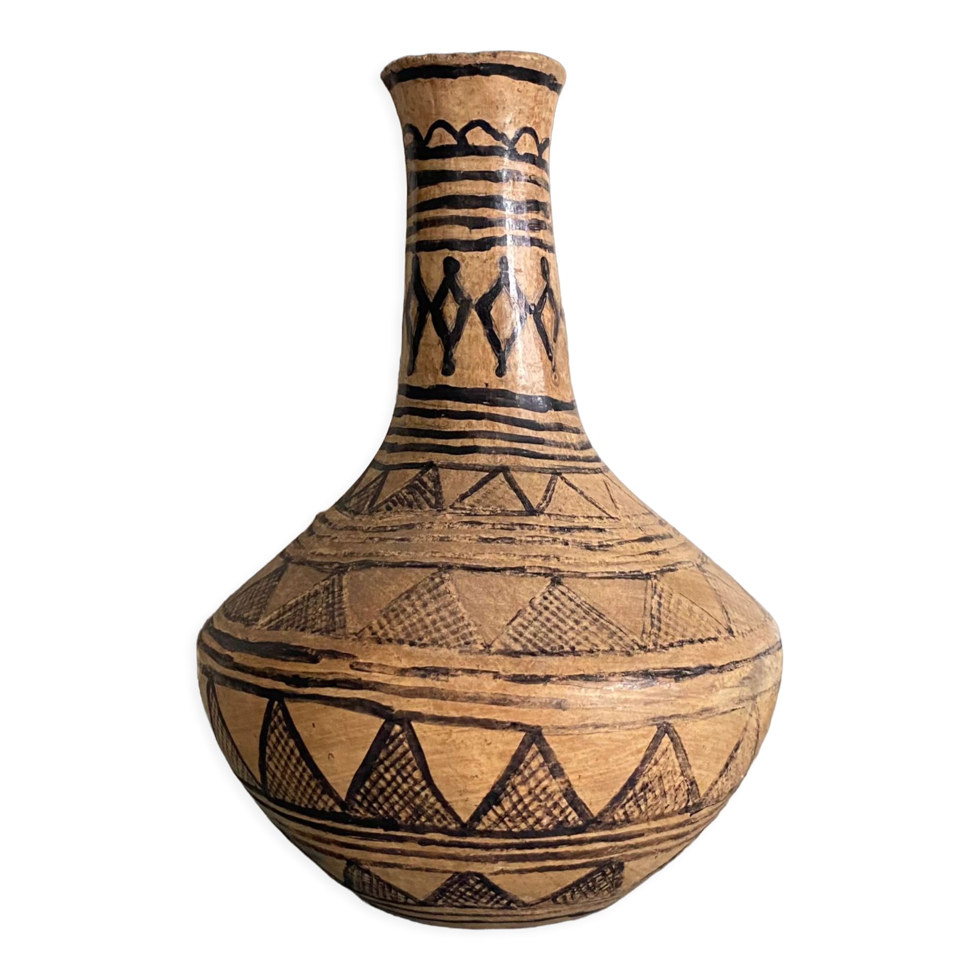 Berber vase painted terracotta