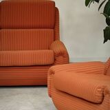 Complete orange salon JITONA in Atlantis Space Age style from the 1970s.